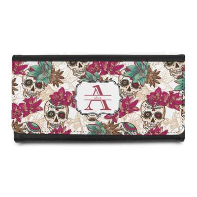 Sugar Skulls & Flowers Leatherette Ladies Wallet (Personalized)