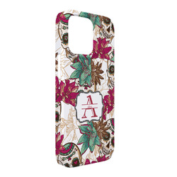 Sugar Skulls & Flowers iPhone Case - Plastic - iPhone 13 Pro Max (Personalized)