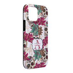 Sugar Skulls & Flowers iPhone Case - Rubber Lined - iPhone 13 Pro Max (Personalized)