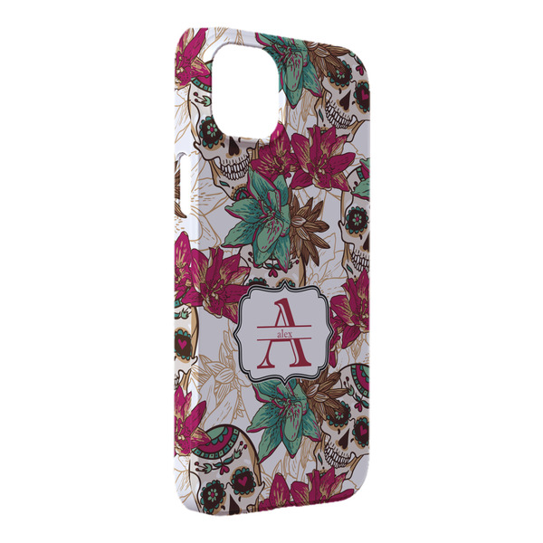Custom Sugar Skulls & Flowers iPhone Case - Plastic - iPhone 14 Pro Max (Personalized)