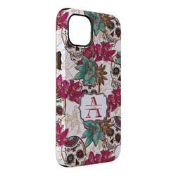 Sugar Skulls & Flowers iPhone Case - Rubber Lined - iPhone 14 Pro Max (Personalized)