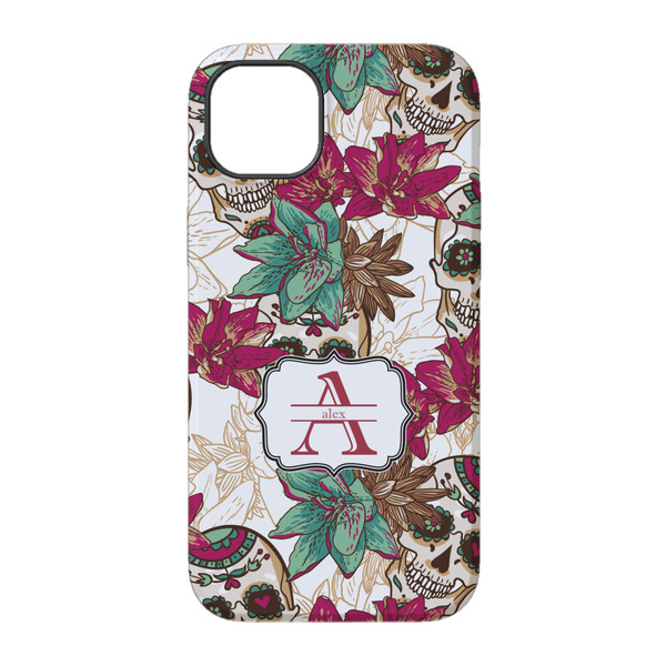 Sugar Skulls & Flowers iPhone 14 Pro Tough Case - Back