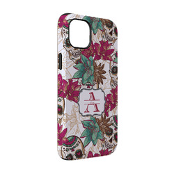 Sugar Skulls & Flowers iPhone Case - Rubber Lined - iPhone 14 (Personalized)