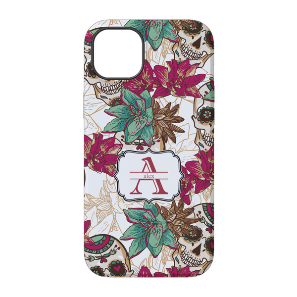 Sugar Skulls & Flowers iPhone 14 Tough Case - Back