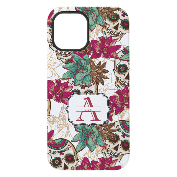 Sugar Skulls & Flowers iPhone 15 Pro Max Tough Case - Back