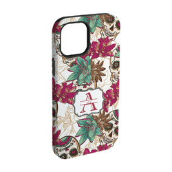 Sugar Skulls & Flowers iPhone Case - Rubber Lined - iPhone 15 (Personalized)