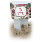 Sugar Skulls & Flowers White Beach Spiker Drink Holder (Personalized)
