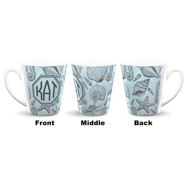 Sea-blue Seashells 12 Oz Latte Mug - Approval