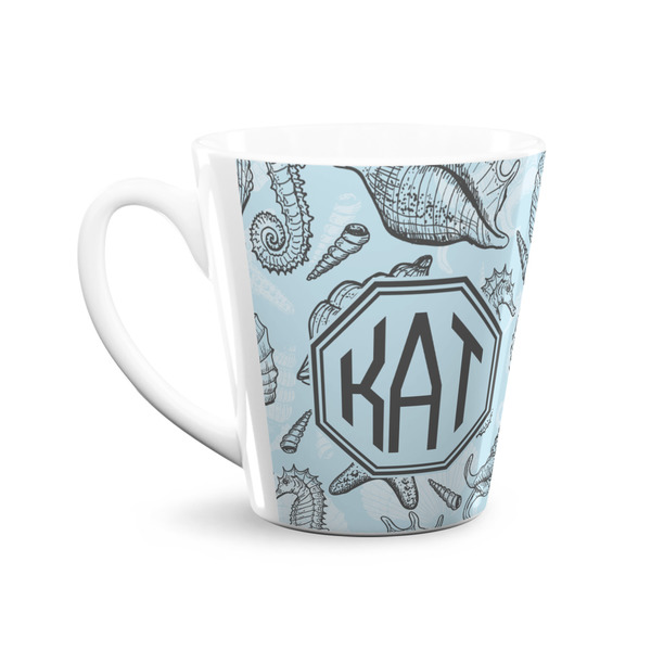 Sea-blue Seashells 12 Oz Latte Mug - Front