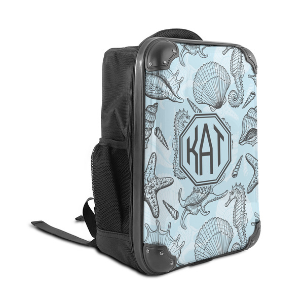 Sea-blue Seashells 15" Backpack - ANGLE VIEW