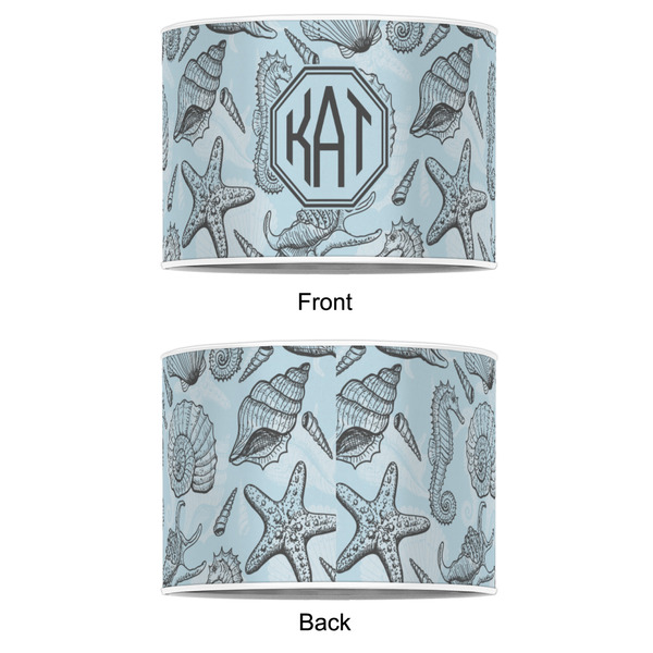 Sea-blue Seashells 16" Drum Lampshade - APPROVAL (Poly Film)