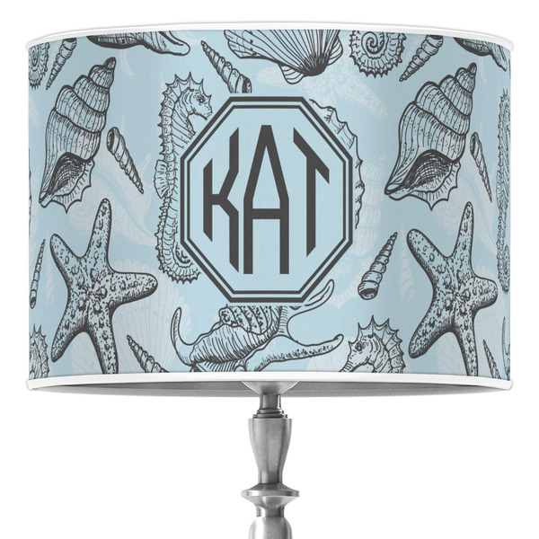 Custom Sea-blue Seashells Drum Lamp Shade (Personalized)