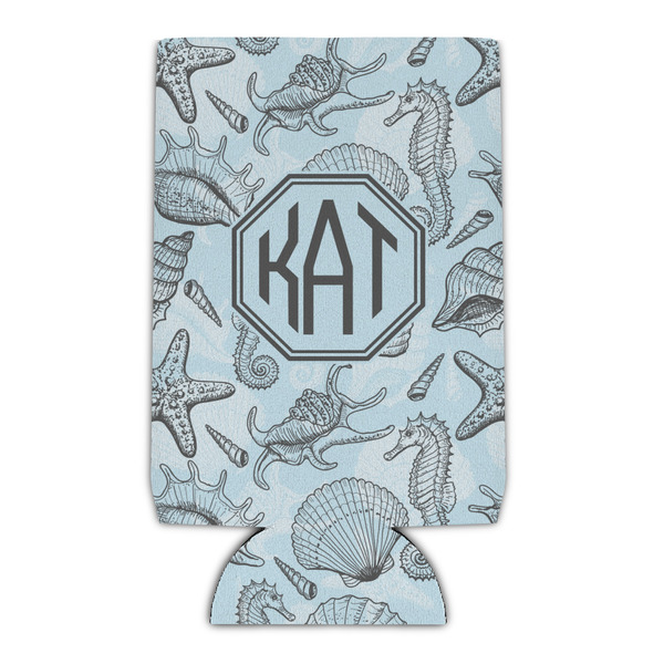 Custom Sea-blue Seashells Can Cooler (Personalized)