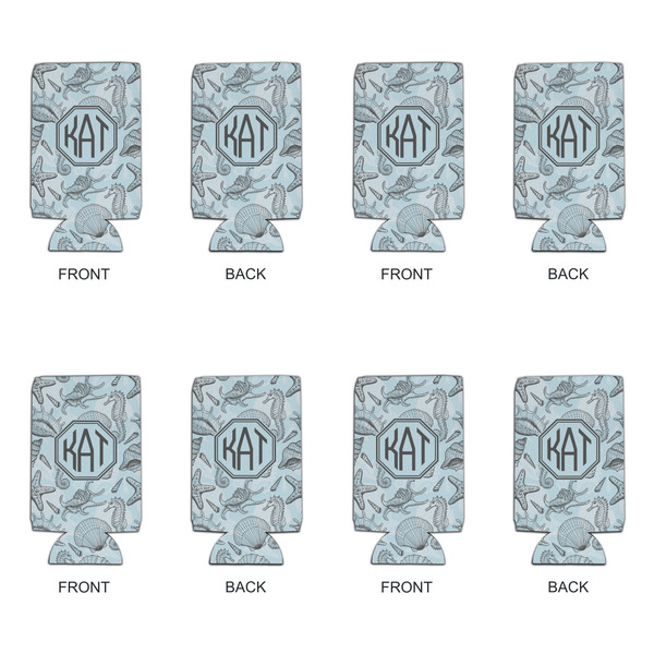 Sea-blue Seashells 16oz Can Sleeve - Set of 4 - APPROVAL