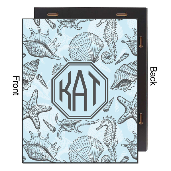 Sea-blue Seashells 16x20 Wood Print - Front & Back View