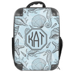 Sea-blue Seashells Hard Shell Backpack (Personalized)