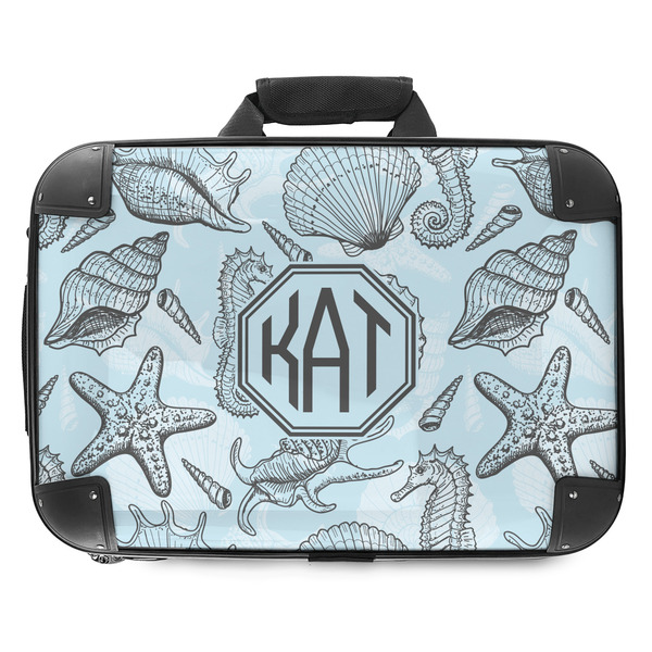 Custom Sea-blue Seashells Hard Shell Briefcase - 18" (Personalized)