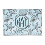 Sea-blue Seashells 2' x 3' Indoor Area Rug (Personalized)