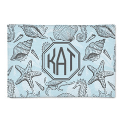 Sea-blue Seashells 2' x 3' Indoor Area Rug (Personalized)