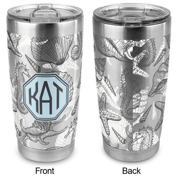 Sea-blue Seashells 20oz SS Tumbler - Full Print - Approval