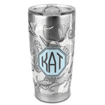 Sea-blue Seashells 20oz Stainless Steel Double Wall Tumbler - Full Print (Personalized)