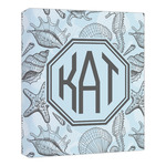 Sea-blue Seashells Canvas Print - 20x24 (Personalized)