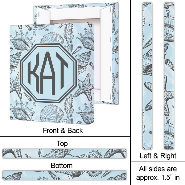 Sea-blue Seashells 20x24 - Canvas Print - Approval