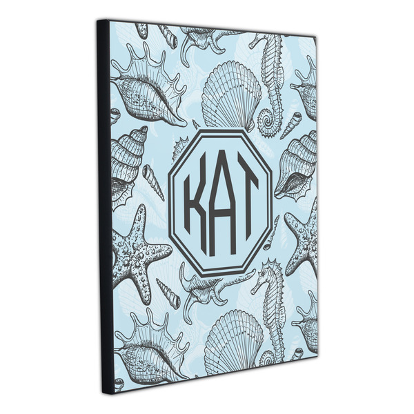 Sea-blue Seashells 20x24 Wood Print - Angle View