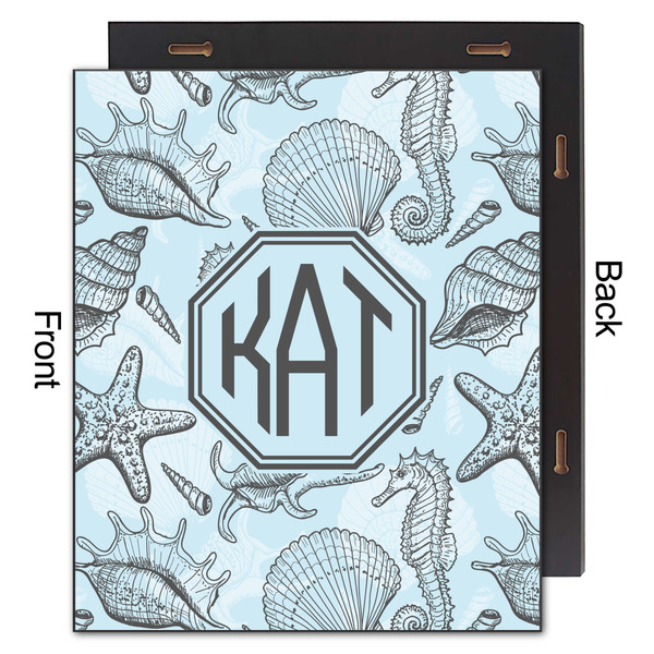 Sea-blue Seashells 20x24 Wood Print - Front & Back View