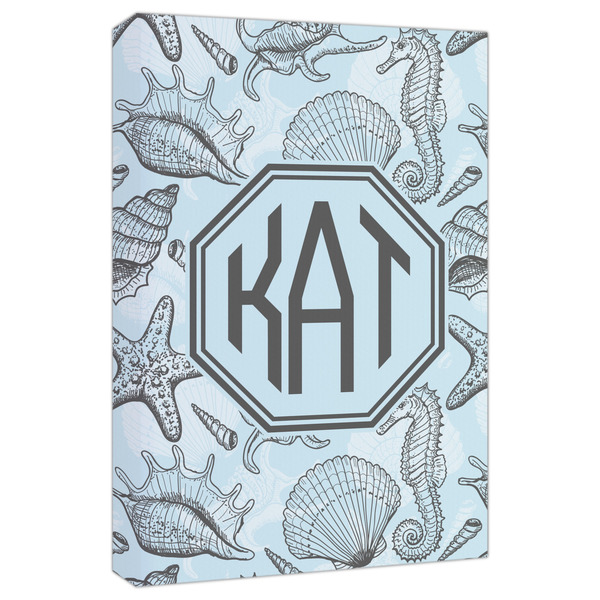 Custom Sea-blue Seashells Canvas Print - 20x30 (Personalized)