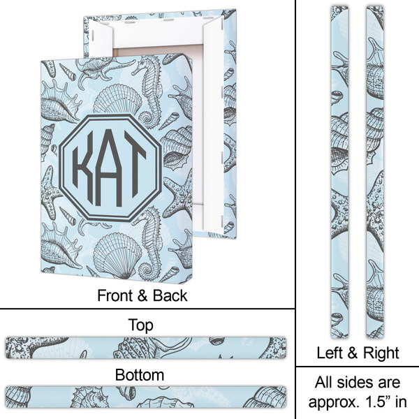 Sea-blue Seashells 20x30 - Canvas Print - Approval