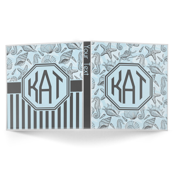 Sea-blue Seashells 3-Ring Binder Approval- 1in