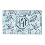 Sea-blue Seashells 3' x 5' Indoor Area Rug (Personalized)