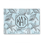 Sea-blue Seashells 4' x 6' Indoor Area Rug (Personalized)
