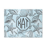 Sea-blue Seashells 5' x 7' Patio Rug (Personalized)