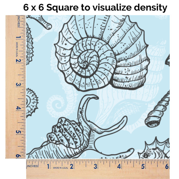 Sea-blue Seashells 6x6 Swatch of Fabric