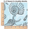 Sea-blue Seashells 6x6 Swatch of Fabric