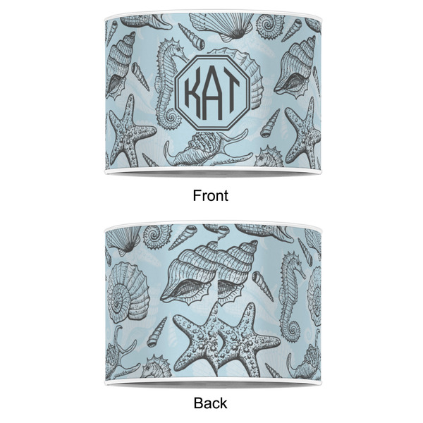 Sea-blue Seashells 8" Drum Lampshade - APPROVAL (Poly Film)