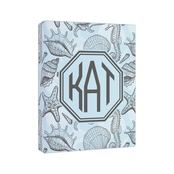 Sea-blue Seashells 8x10 - Canvas Print - Angled View