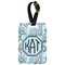 Sea-blue Seashells Metal Luggage Tag w/ Monogram