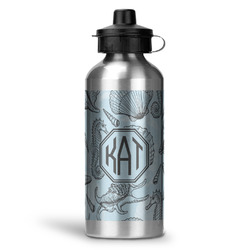 Sea-blue Seashells Water Bottles - 20 oz - Aluminum (Personalized)