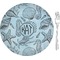 Sea-blue Seashells 8" Glass Appetizer / Dessert Plates - Single or Set (Personalized)