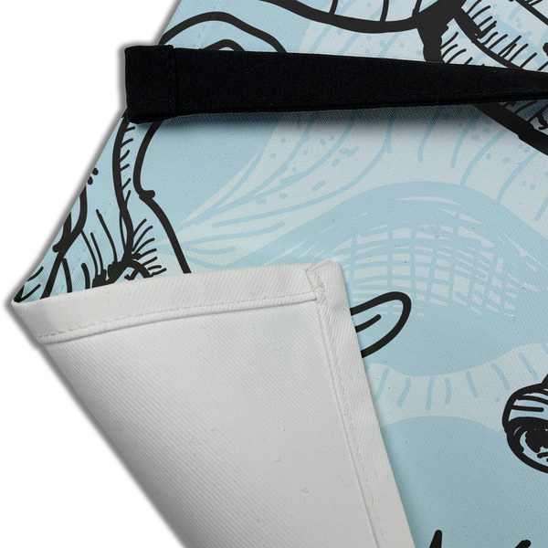 Sea-blue Seashells Apron - (Detail)