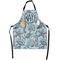 Sea-blue Seashells Apron With Pockets w/ Monogram