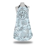Sea-blue Seashells Apron w/ Monogram
