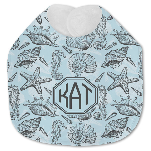 Sea-blue Seashells Baby Bib - AFT closed