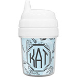 Sea-blue Seashells Baby Sippy Cup (Personalized)