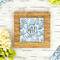 Sea-blue Seashells Bamboo Trivet with 6" Tile - LIFESTYLE