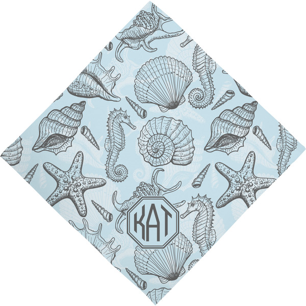 Sea-blue Seashells Bandana - Full View