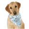 Sea-blue Seashells Dog Bandana Scarf w/ Monogram